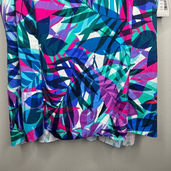 Swim Solutions Bust support Tankini Swim Top Size 16 Hi-Low Multicolor Beachwear - Picture 6 of 10